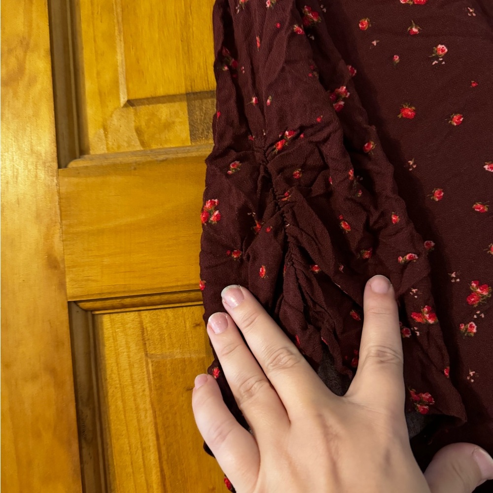 Floral Red Dress